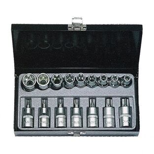 Σετ 16 Καρυδάκια Allen 1/2" Torx Αρσενικά & Θηλυκά Τ30-Τ70 & Ε10-Ε24 FORCE 4171