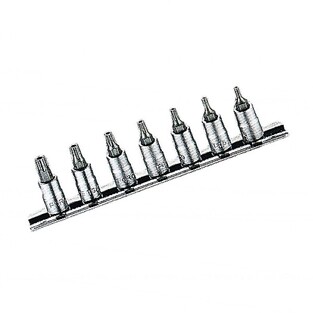 Σετ 7 Καρυδάκια Allen 1/4" Torx με 5 Γωνίες με Τρύπα ΤS10-TS40 FORCE 20711