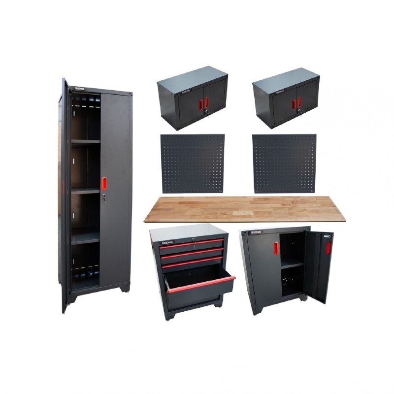 Ντουλάπα Γκαράζ με Πάγκο Εργασίας 9 Χώρων Αποθήκευσης KROF 8880