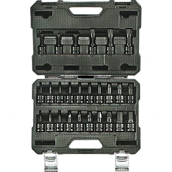 Σετ 26 Καρυδάκια Αέρος 1/2" Allen & Torx & Πολύσφηνα 4-19mm & Τ20-Τ70 & M8-M18 FORCE 4267