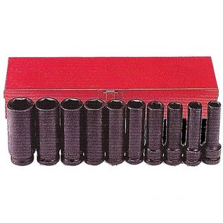 Σετ 10 Καρυδάκια Αέρος 1/2" Εξάγωνα Μακριά 11-24mm FORCE 4107