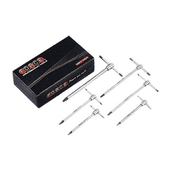 Σετ 6 Allen Ταφ Εξάγωνα με Μεταλλική Λαβή 2-6mm FORCE 50638