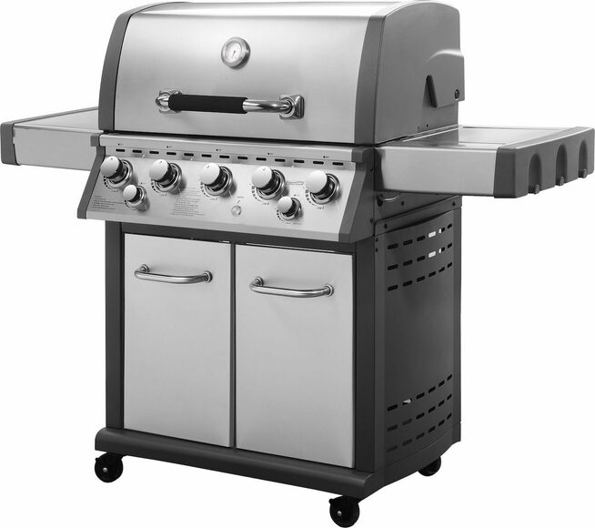 Ψησταριά Υγραερίου BBQ με 5 Καυστήρες, Πλαϊνή Εστία και Καυστήρα Infrared 24,5kW Premium UNIMAC 661319