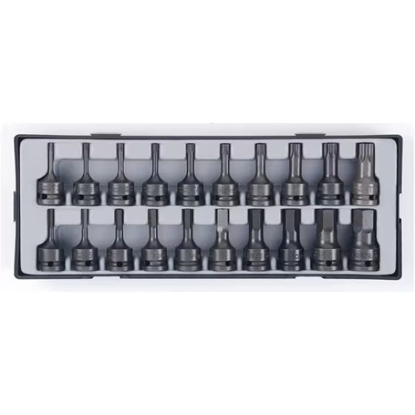 Σετ 20 Καρυδάκια Αέρος Allen και Torx 1/2" για Εργαλειοφόρο FORCE T4205