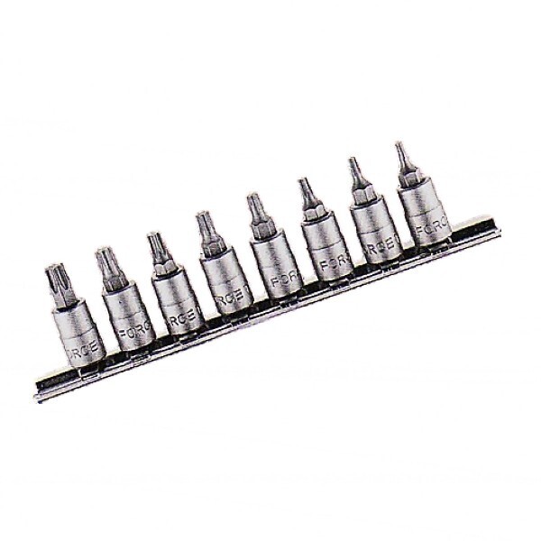Σετ 8 Καρυδάκια Allen 1/4" Torx με Τρύπα T8H-T40H FORCE 20812T