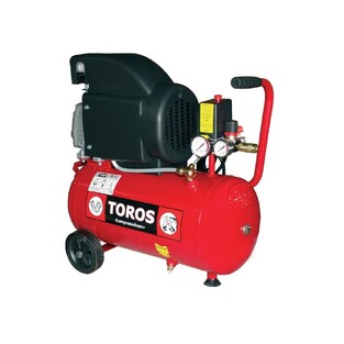 Αεροσυμπιεστής Μονομπλόκ Λαδιού 2Hp 24lt TOROS 40141