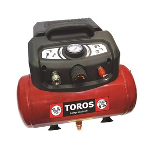 TOROS - Αεροσυμπιεστής Oil Free 6Lt, 1,5HP,230V