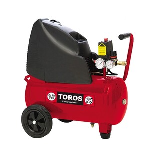 Αεροσυμπιεστής Μονομπλόκ Τροχήλατος OilFree 2Hp 24lt TOROS 40148