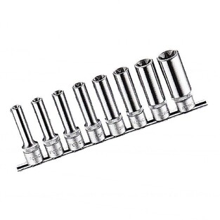 Σετ 8 Καρυδάκια 1/2" Torx Θηλυκά Μακριά E10-E24 FORCE 4083