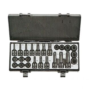 Σετ 25 Καρυδάκια Allen Αέρος 1/2" Torx Αρσενικά/Θηλυκά & Πολύσφηνα Τ30-Τ70/E6-E24 & M8-M18 FORCE 4256