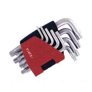 Σετ 9 Allen Torx με 5 Γωνίες με Τρύπα TS10-TS50 FORCE 50913