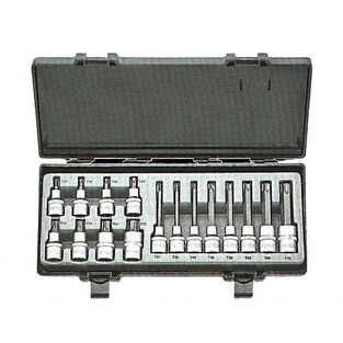 Σετ 16 Καρυδάκια Allen 1/2" Torx Κοντά & Μακριά T27-T70 FORCE 4165
